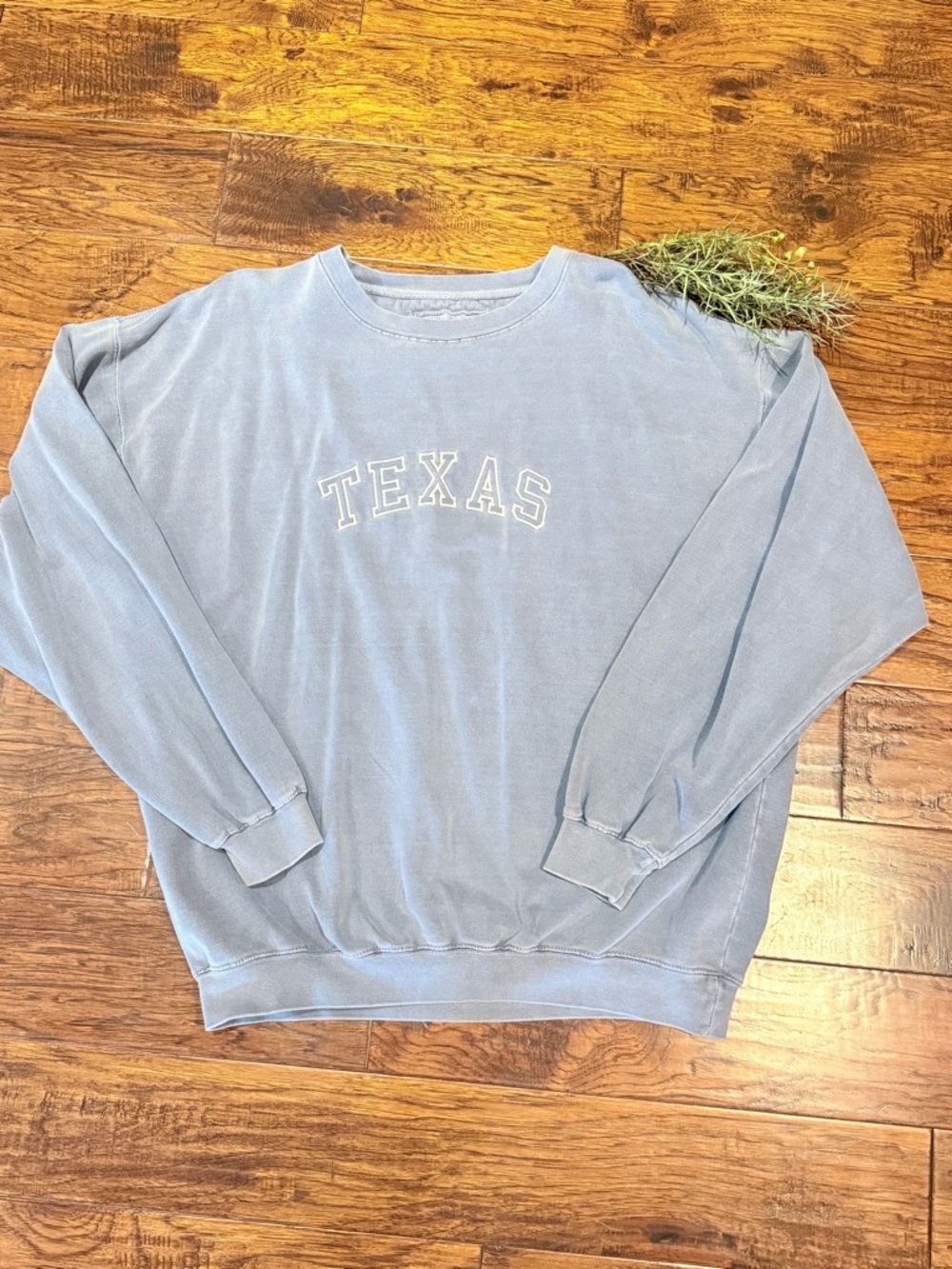 Texas Crewneck Sweatshirt in Light Blue/grey